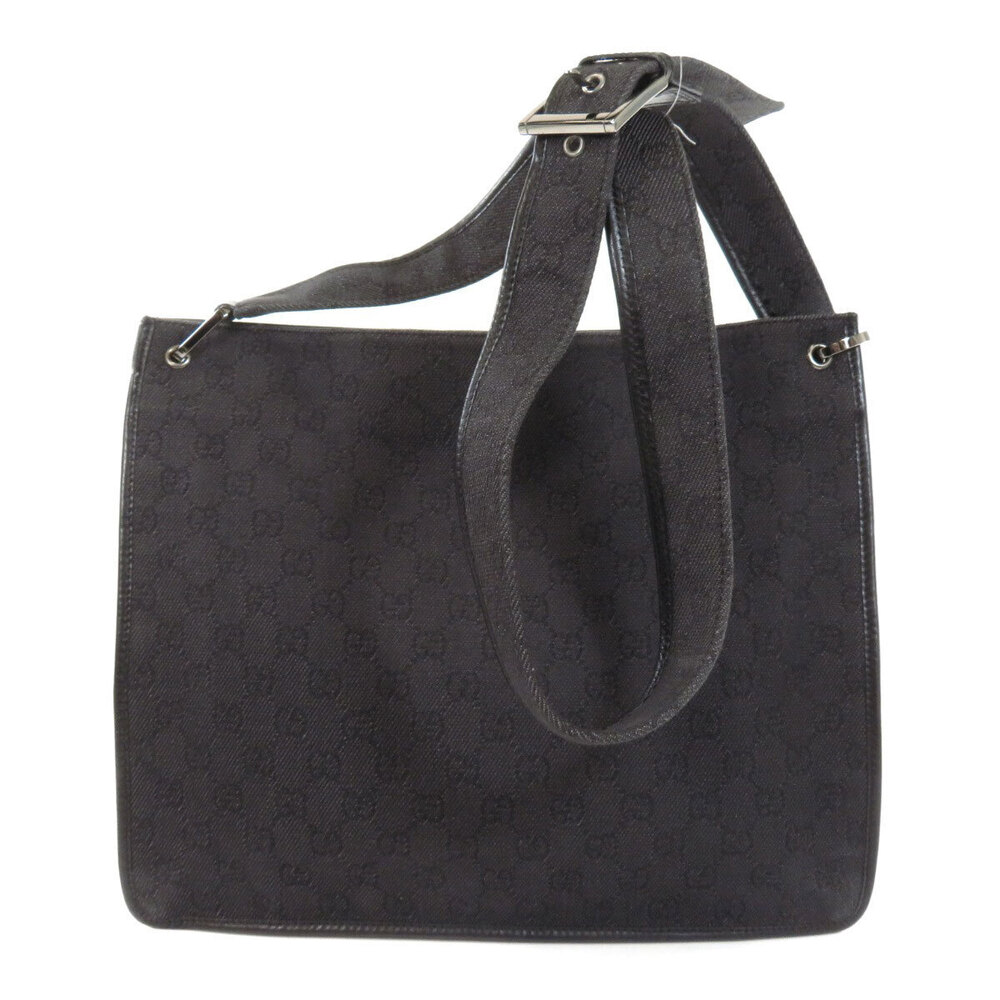 Gucci denim bag shoulder Black GG
